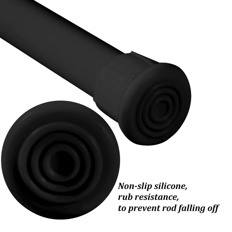 6 шт. маленькие натяжные стержни для шкафов буфетов RV холодильников черная