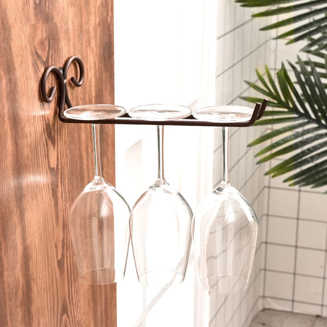 

Glass Hanger Rack Wine Glass Rack Table craft Holder 26cm Iron Single Row