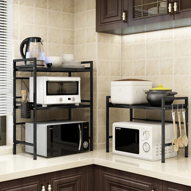 

Kitchen Storage Rack Retractable Multi-Layer Microwave Oven Storage Rack Desktop Oven Organizador De Cocina Home Storage BE50SA