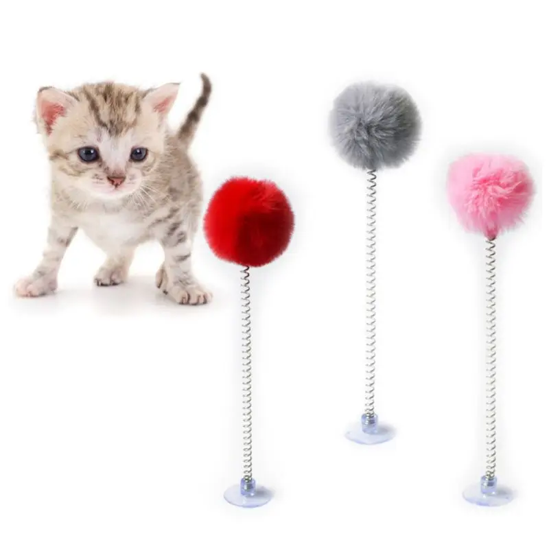 Забавный кот эластичный весенний плюшевый колокольчик Шариковая присоска