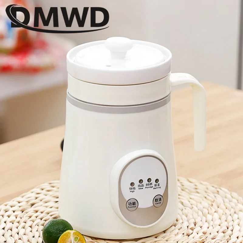 DMWD Ceramics Электрический мини чайник для воды термос чашка с подогревом бойлер суп