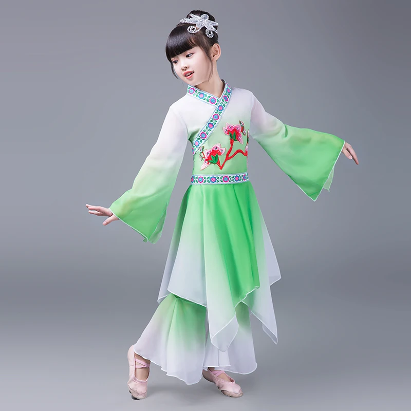 Новые женские детские классические танцевальные костюмы Yangko фанатные танцы с