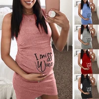 new summer stretchy maternity clothings bodycon pregnant women sleeveless dress vestidos maternity clothes solid color plus size