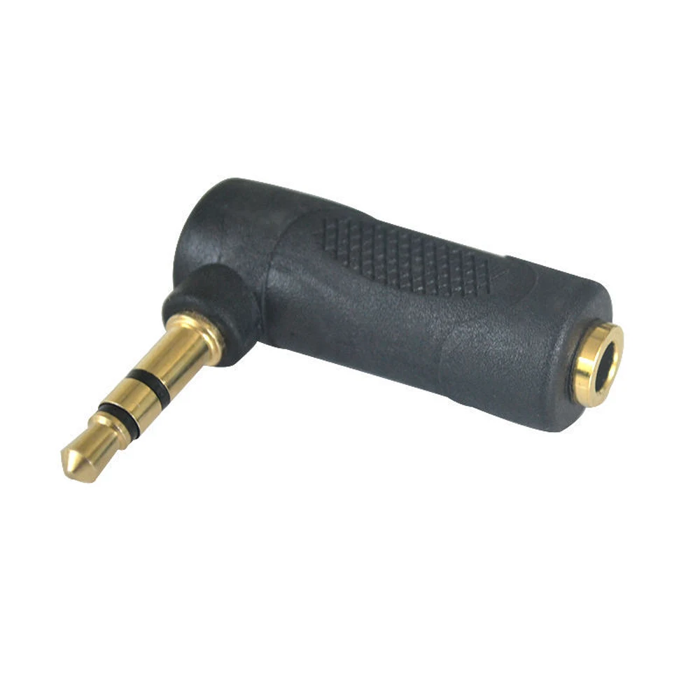 

Stereo 3.5mm 1/8'' Male to 90 Right Angle Female Plug Headphone Adapter