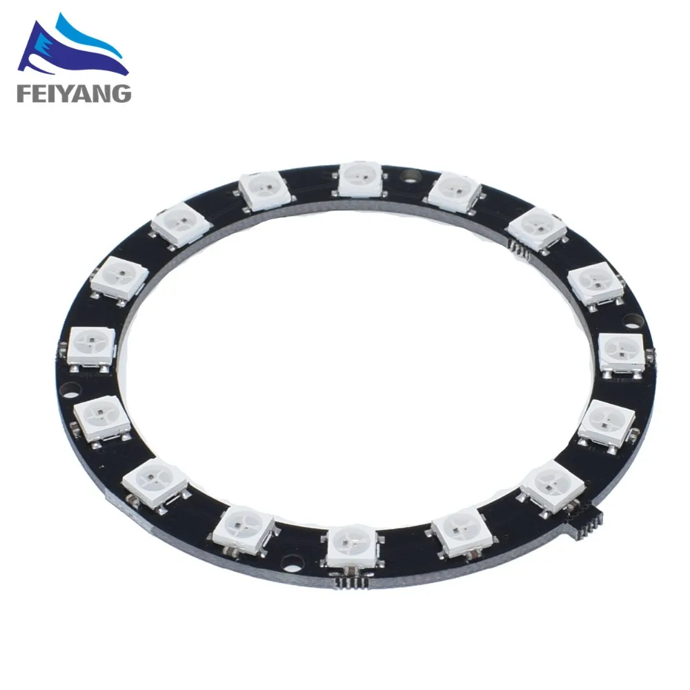 Светодиодный RGB Ring 1 бит 8 12 16 24 WS2812 5050 светодиодный + интегрированный драйвер