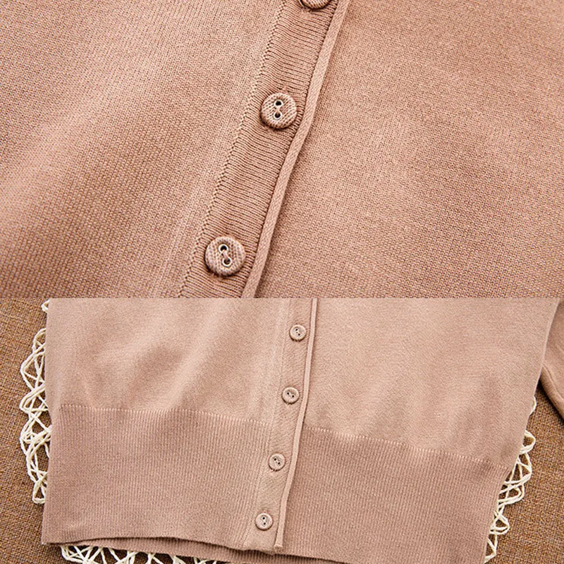 

Casual Cardigan For Women Top knitte Cardigan Ladies Sweater Autumn V-Neck Long Sleeve Plus Size Crochet Knit Female Coat Winter