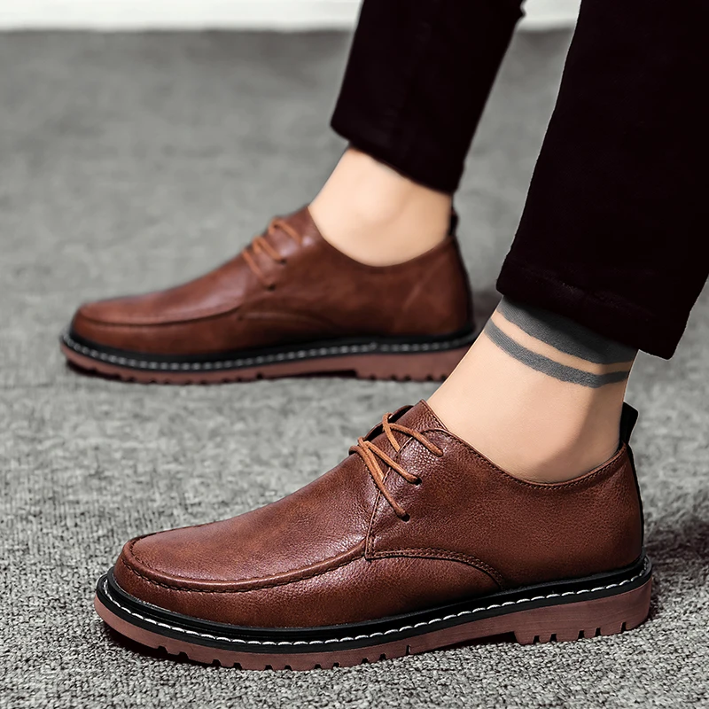 Мужские туфли-оксфорды из натуральной кожи в британском стиле Мужская обувь