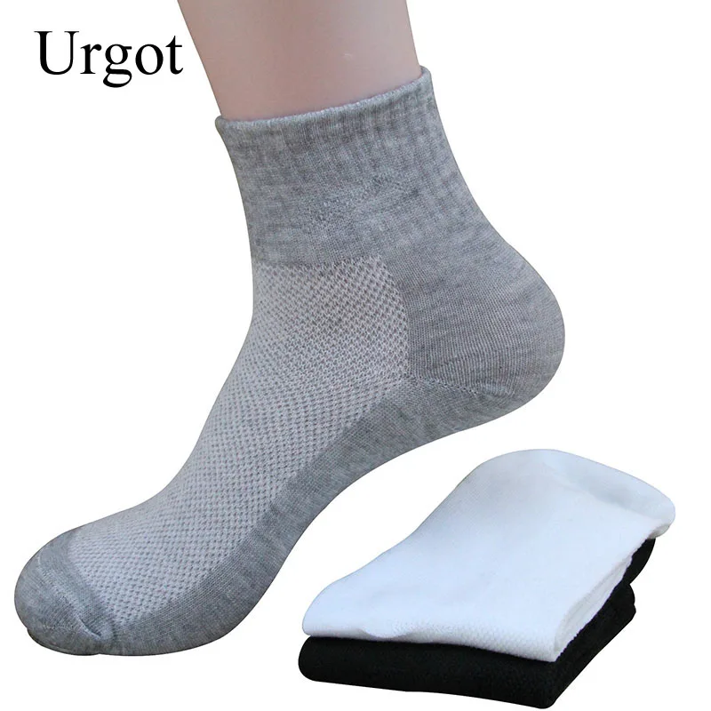 Носки мужские сетчатые однотонные прочные дышащие повседневные деловые 6