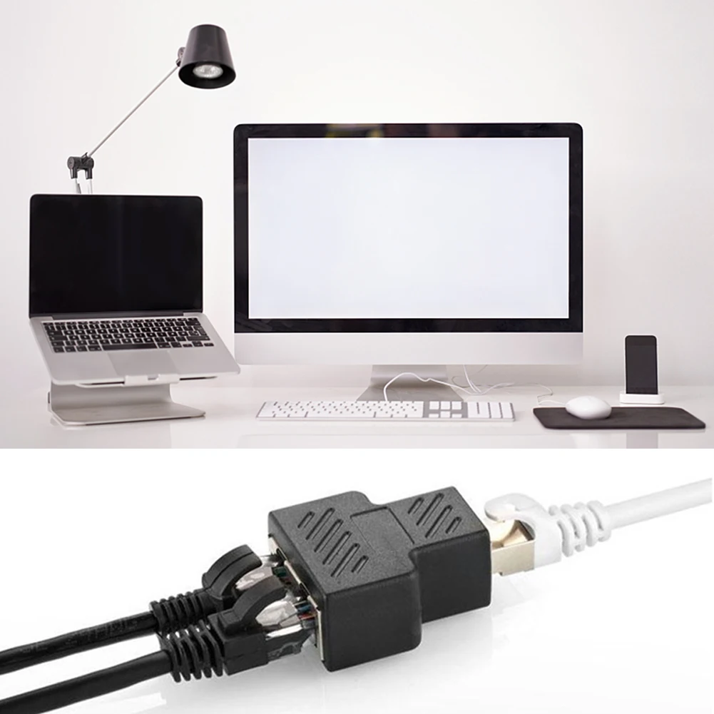 Разветвитель RJ45 с 1 на 2 портами мама CAT5/CAT6 | Компьютеры и офис
