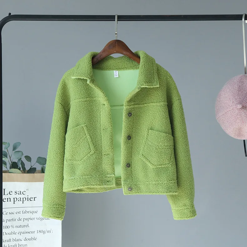 Осенне-зимние модные куртки с длинными рукавами и двойным карманом пуговицами