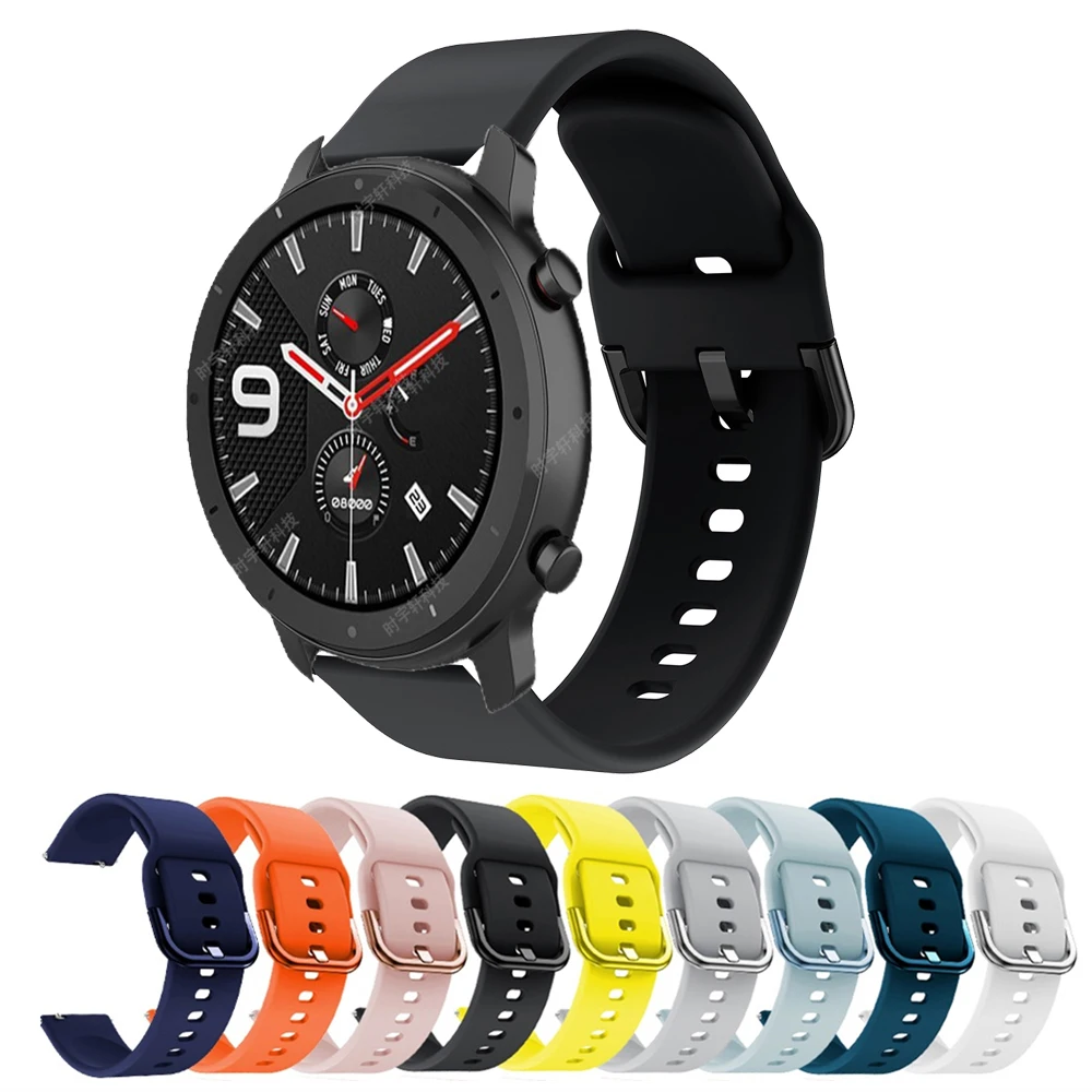 

Ремешок силиконовый для наручных часов Huawei Watch GT/GT2 46 мм/GT 42 мм 46 мм, браслет для смарт-часов GT2 42 мм, 20 мм 22 мм