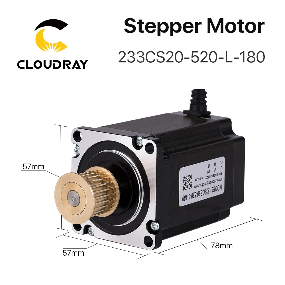 Комплект драйвера шагового двигателя Cloudray Nema 23 3 фазы 1 0 нм/2 нм с шестерней для