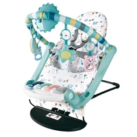 lazychild folding baby electric rocking chair newborn rocking chair fitness frame gym mat kids swing comfortable recliner rattle