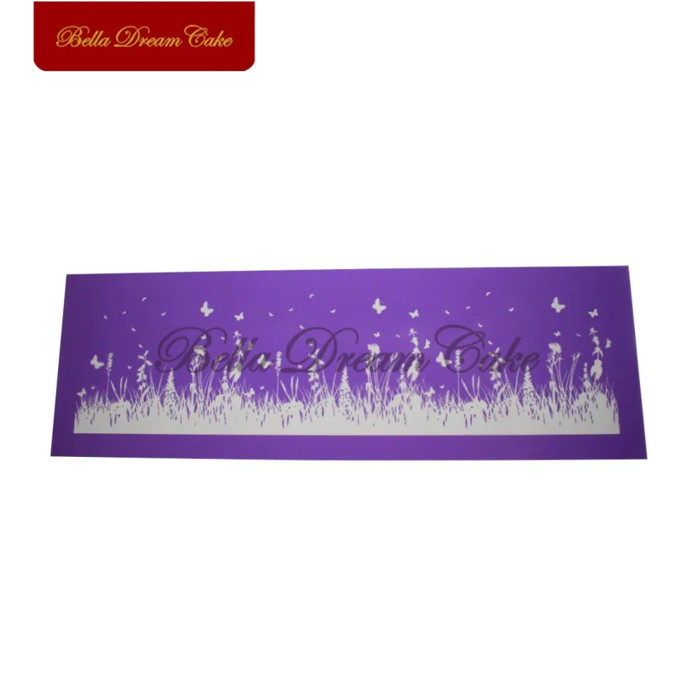 Цветочная сетчатый трафарет из ткани для торта кружевной мастики форма