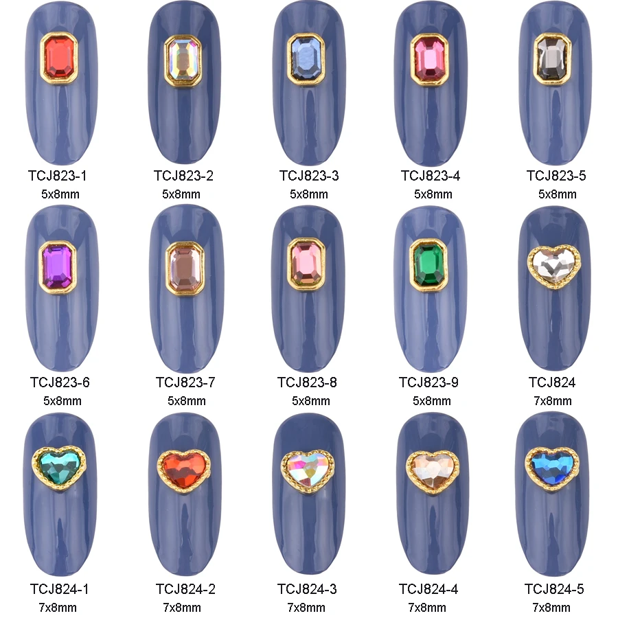 10 шт. квадратные алмазные камни в форме сердца|Стразы и украшения| |