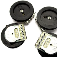 50pcs a103 10k 16 2mm double 5 pin dial gear potentiometer