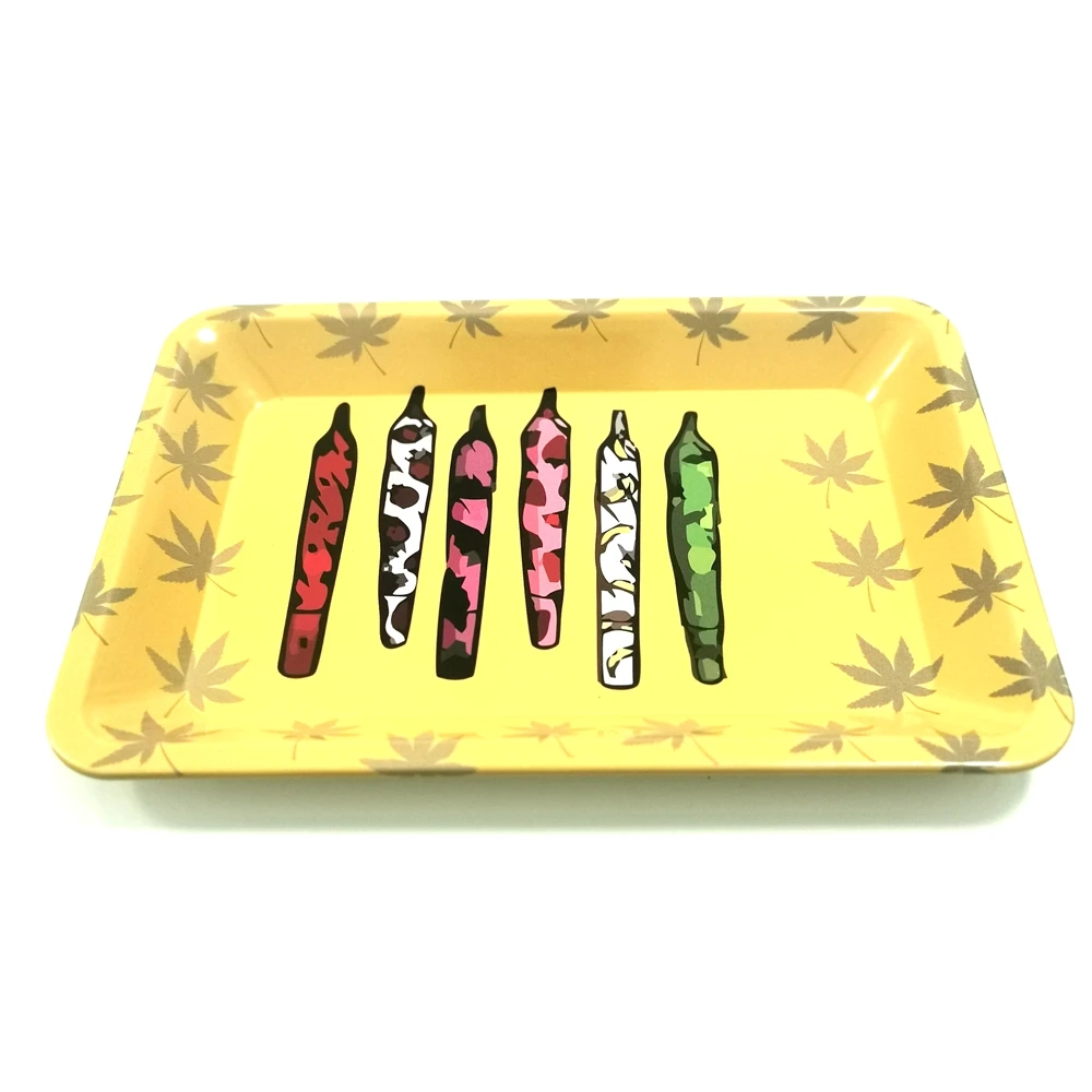 Мультяшный вращающийся поднос 18*12 5 см табачный металлический для сигарет