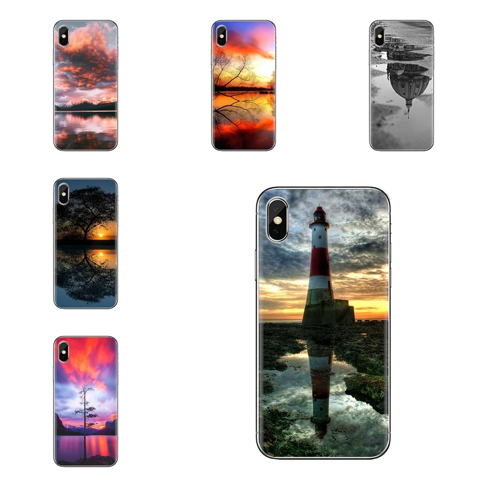 Silicone Skin Cover Reflections Photography apply film For Samsung Galaxy S3 S4 S5 Mini S6 S7 Edge S8 S9 S10 Plus Note 3 4 5 8 9 |