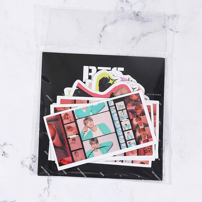 Bangtan boys21pcs KPOP Bangtan мальчики EXO Blackpink дневник бумажные календарные наклейки Скрапбукинг хлопья школьные принадлежности Руководство украшение веер подарки - Цвет: Bangtan boys21pcs