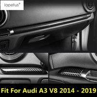 abs carbon fiber car center console dashboard instrument panel strip decoration cover trim for audi a3 v8 2014 2019 accessories