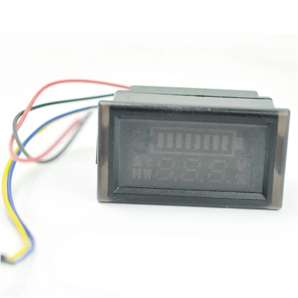 Waterproof Electricity and Voltage Dual Meter Tester Battery Power Digital Display Voltage Meter Electric Car Voltmeter