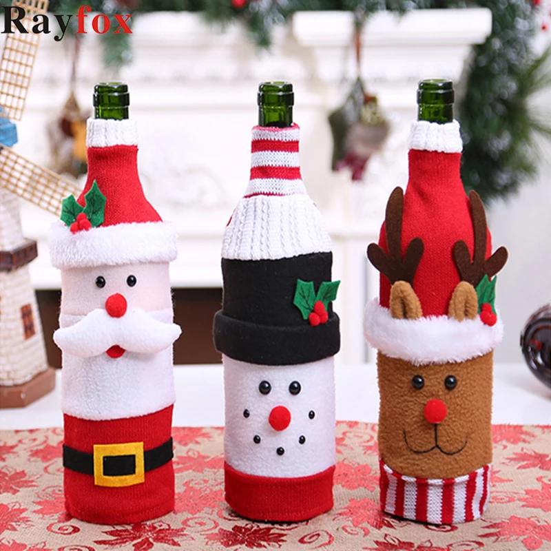 Рождественское украшение для дома Санта-Клаус Winebottle Slipcover веселая