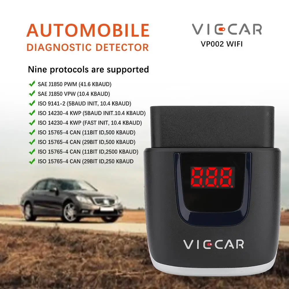 Viecar Type C автомобильный диагностический обучающий инжектор Obd для Elm327