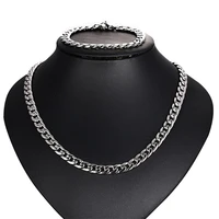 hot sale twist thick chain silver color titanium steel necklace for men