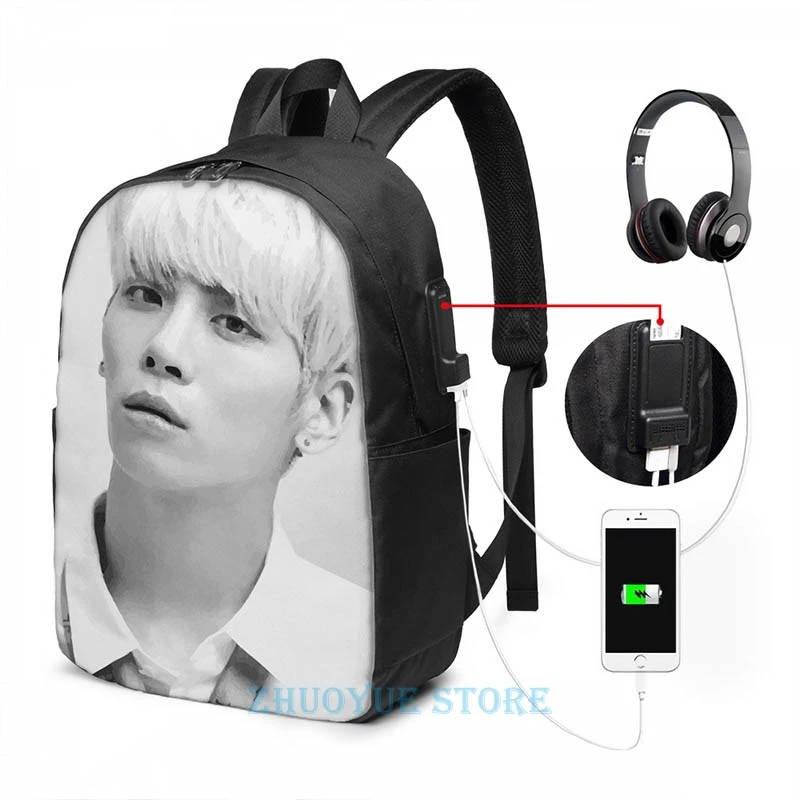 Забавный школьный рюкзак Shinee - Jonghyun с графическим принтом для мужчин и женщин