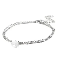hot fashion women chain bracelets stainless steel crystal bracelets