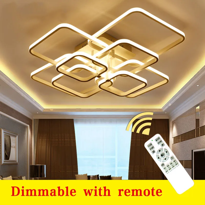 

LED Ceiling Lamp Living Room Lamp Rectangular Modern Minimalist Home Bedroom With Remote Control Dimmable Ceiling Lamp