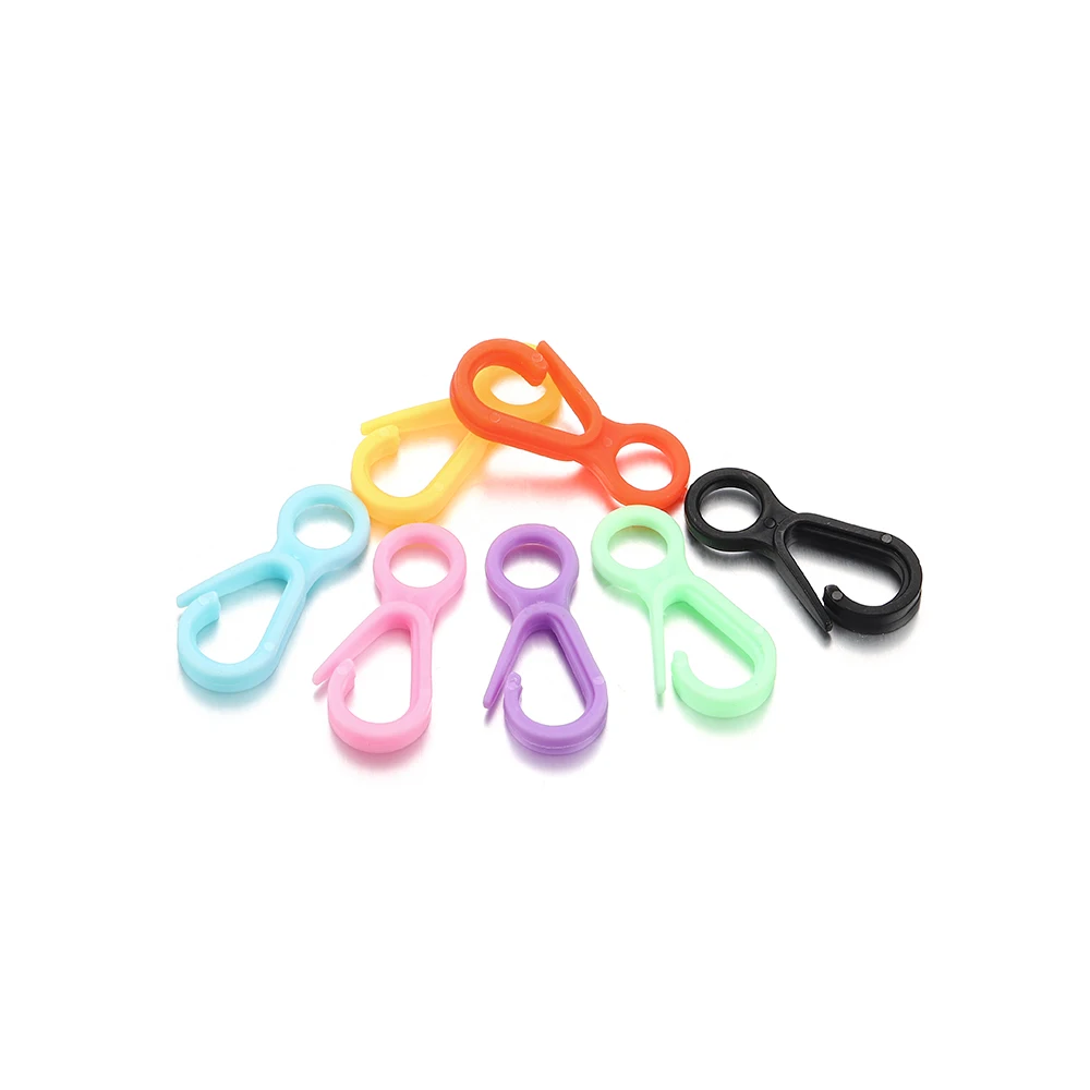 50pcs/lot 33mm Plastic Candy Colors Lobster Clasps Hooks Key Chain Rings for DIY Charms Keychain Jewelry Making Accessories - купить по