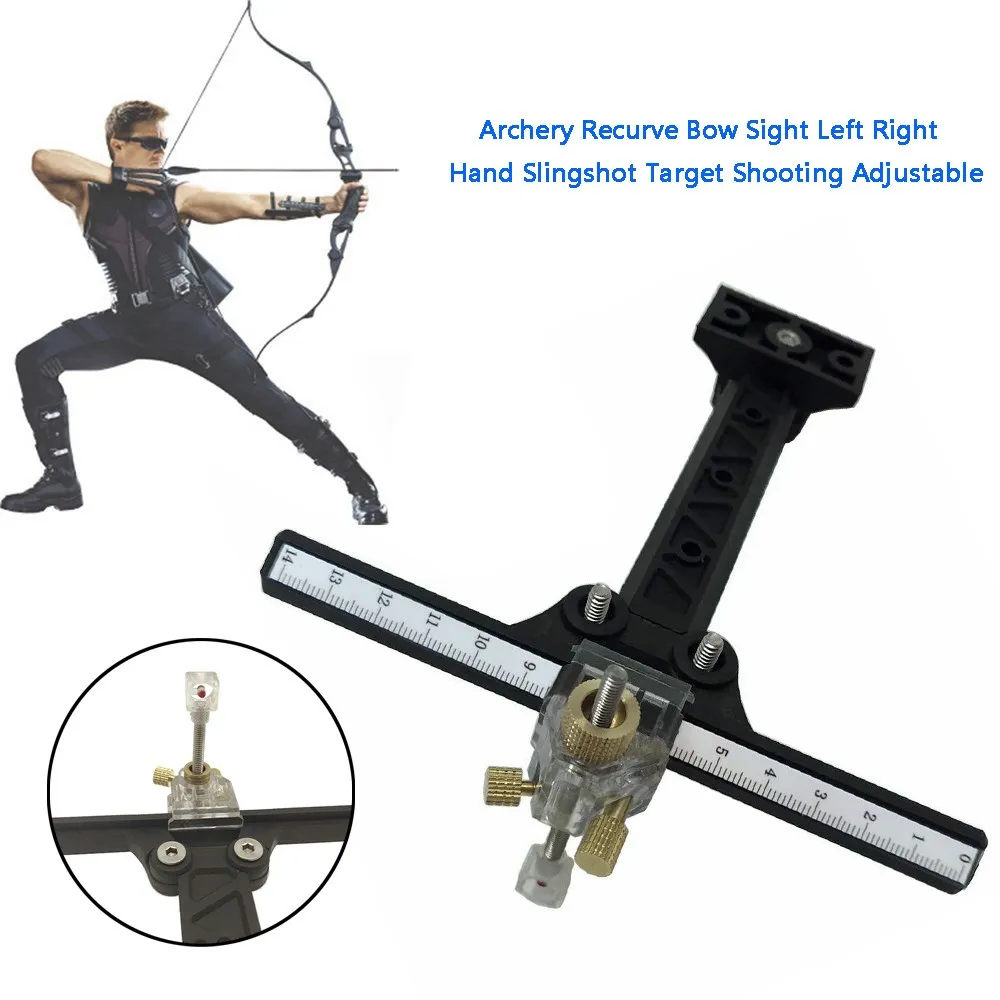 

Archery Recurve Bow Sight Left Right Hand Slingshot Target Shooting Adjustable