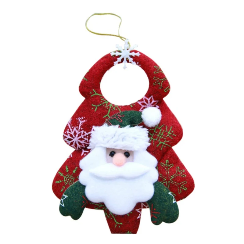 16x12cm Рождественские украшения Санта Клаус Снеговик Дерево Игрушка кукла рождественский подарок Рождественская елка подвесное украшение для домашнего фестиваля - Цвет: 16x12cm