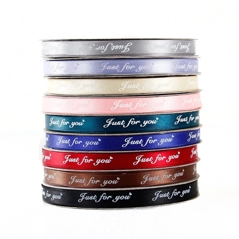 10 мм лента с английскими иероглифами цветочная упаковка корсажная атласные