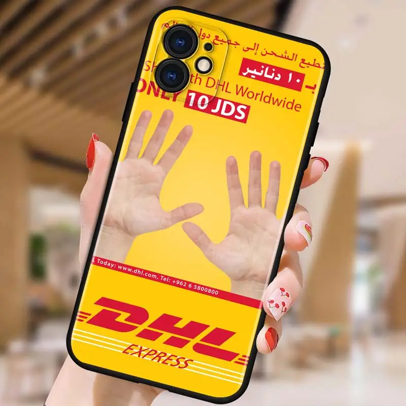 Силиконовый ТПУ модный Dhl Express для Apple iPhone 13 12 11 Mini XS XR X Pro MAX SE 2020 8 7 6 5 цветов черный