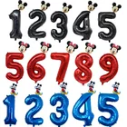 Воздушный шар из фольги, 32 дюйма, красный, черный, синий