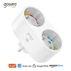 Умный адаптер для Wi-Fi, 16 А, с двойным разъемом, голосовое управление, работает с Alexa Google Home