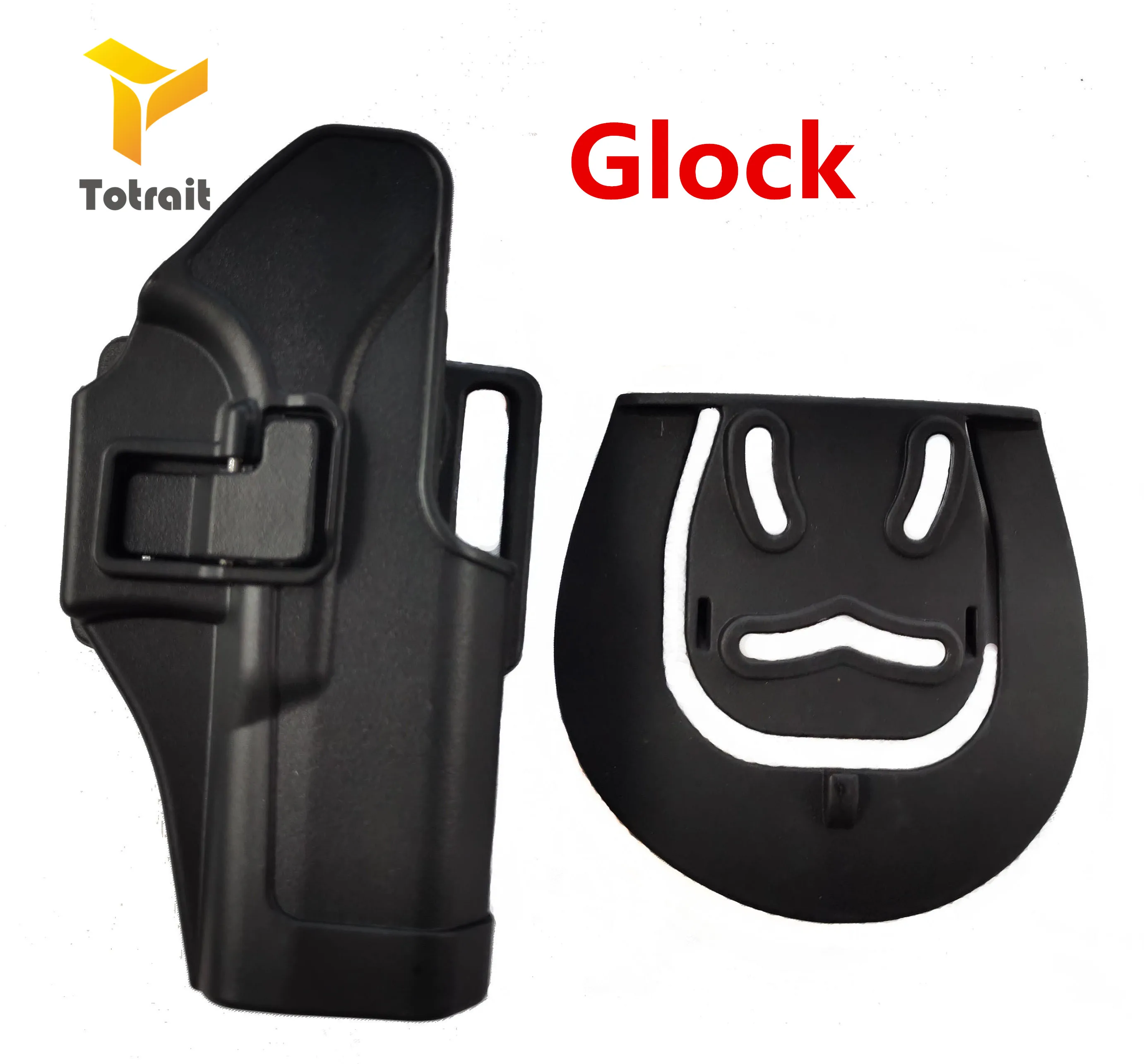 

Военная кобура Glock, тактическая кобура Glcok с ремнем для правой руки, кобура для пистолета Glock 17 19 22 23 31 32, черный, коричневый