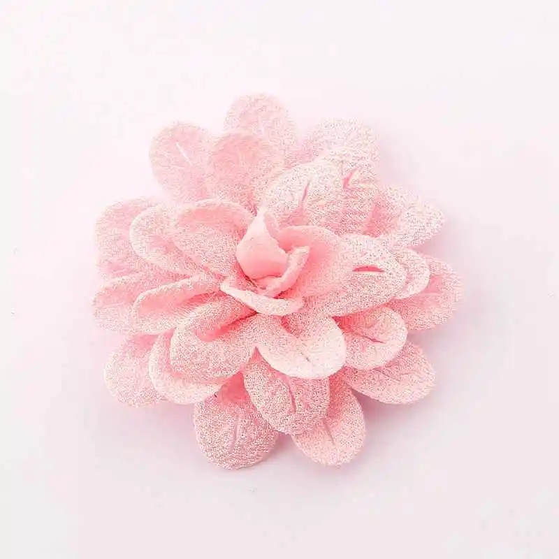 Pink 10 шт. 6,2 см 2," Винтажные Твердые волосы цветок для волос Аксессуары Полиэстер Милые искусственные розы Ткань Цветы для головы одежда - Цвет: Pink