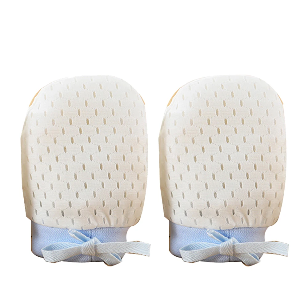 Варежки хлопковые для новорожденных регулируемые с защитой от царапин 1 пара |