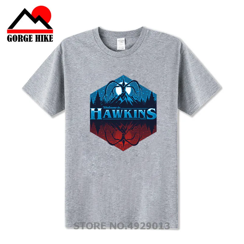 1983 power Light футболка 2019 Мужская странные вещи футболки Hawkins Upside Down Eleven школьные топы