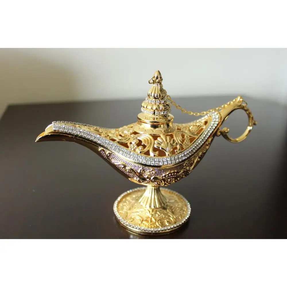 Традиционный SWAROVSKI покрытием Аладдина Джина лампа ALADDIN'S волшебная золотого