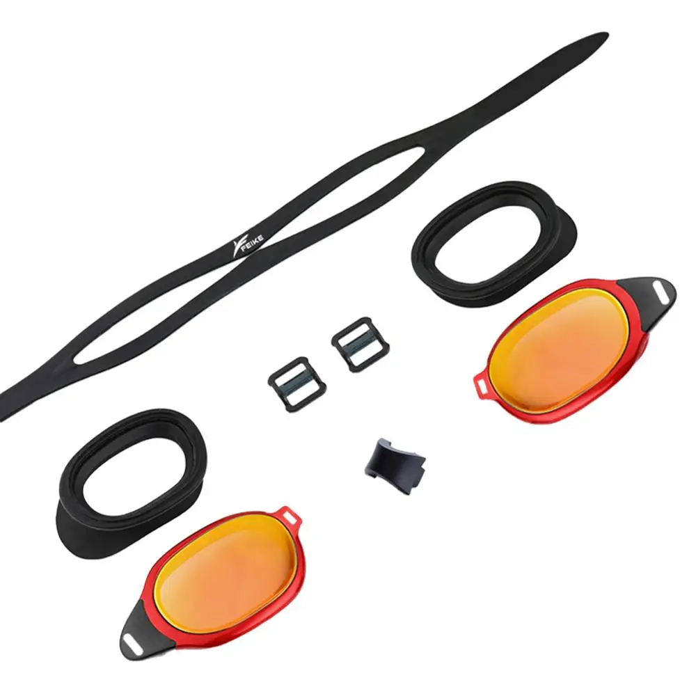 

NEW Adult Swimming Glasses Polycarbonate Silica Anti-UV Waterproof Adjustable Nose Pads Gel Sailing Diving Water Sports Anti-fog