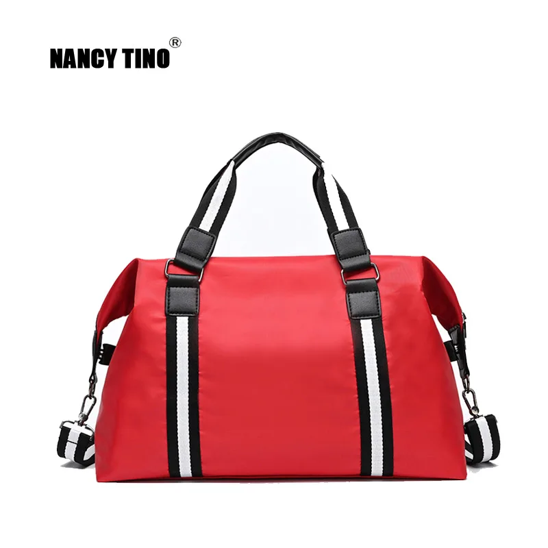 

NANCY TINO Women Travel Bag Nylon Cloth Waterproof Large Capacity Wet-dry Sports Gym Separation Men Fitness Bag 20-35L