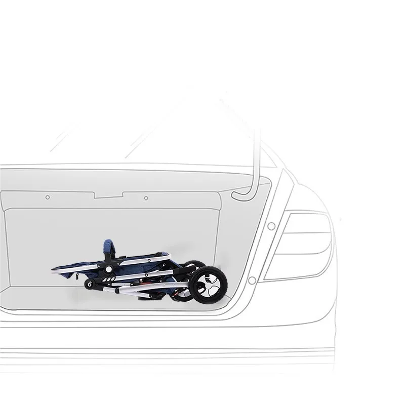 Многофункциональная Регулируемая легкая Роскошная детская коляска 3 в 1 Складная