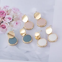 2020 new womens fashion european and american big round shaped earrings earrings for women girl party jewelry gifts wholesaler