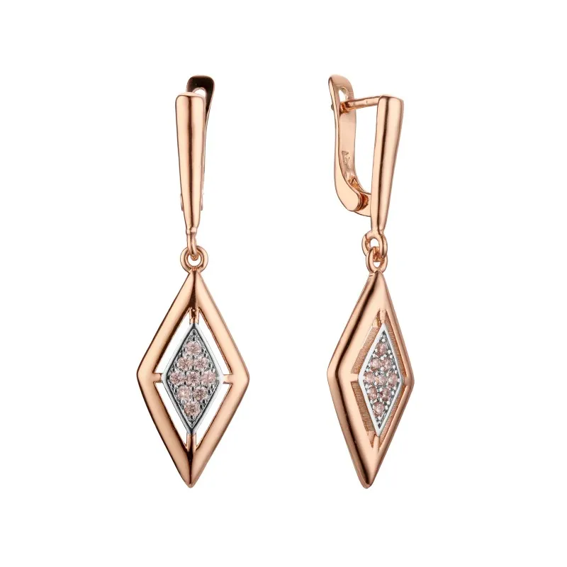gold silver color Длинные Золотые серьги розового цвета 585 золотого цвета, серьги в офисном стиле, модные ювелирные серьги, женские серьги-капли - Окраска металла: gold silver color