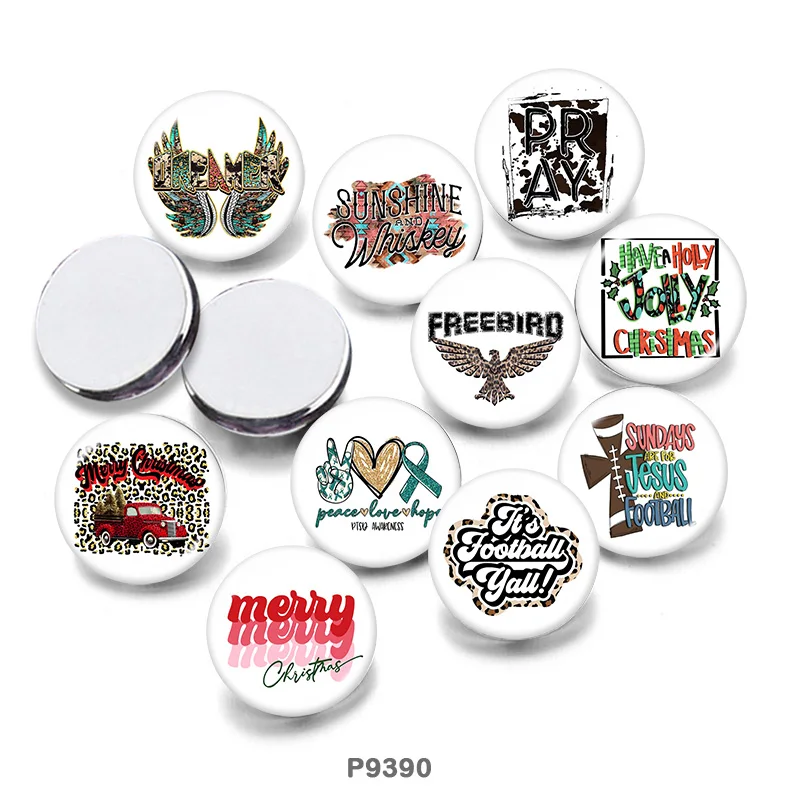 

words 12mm/18mm/20mm/25mm/30mm Round Glass Cabochon Flat Back Making Findings P9390