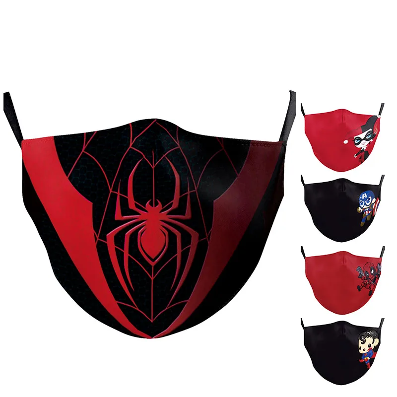 Моющиеся маски из ткани с мультяшным принтом Disney многоразовые для лица косплея